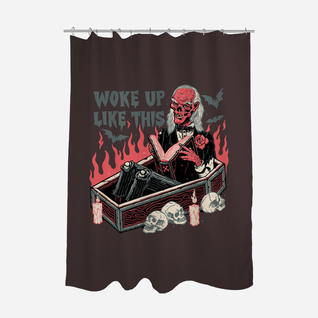 Woke Up Like This-none polyester shower curtain-momma_gorilla