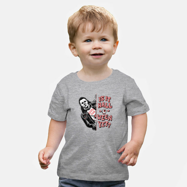 Halloween Yet?-baby basic tee-momma_gorilla