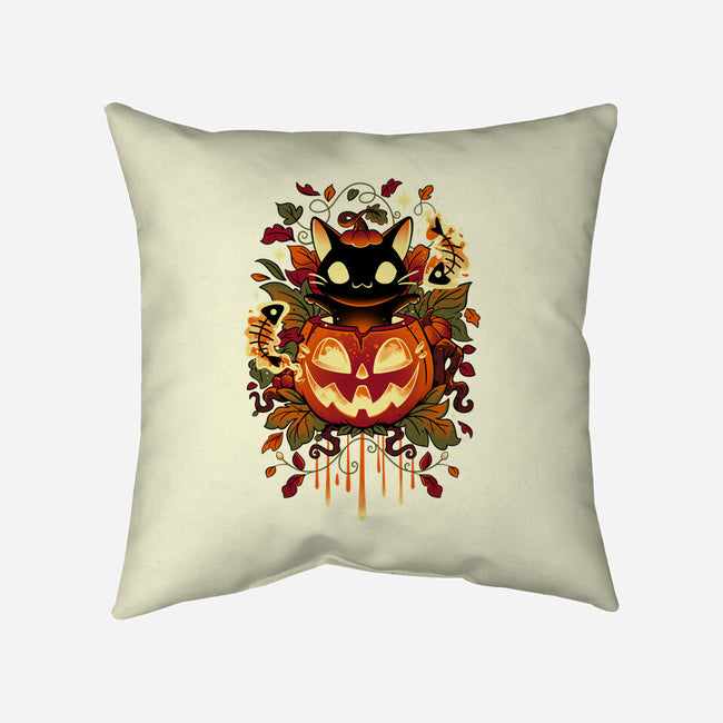 Autumn Tricks-none removable cover w insert throw pillow-Snouleaf