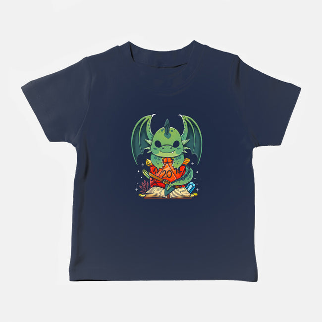 Cute Dragon Dice-baby basic tee-Vallina84