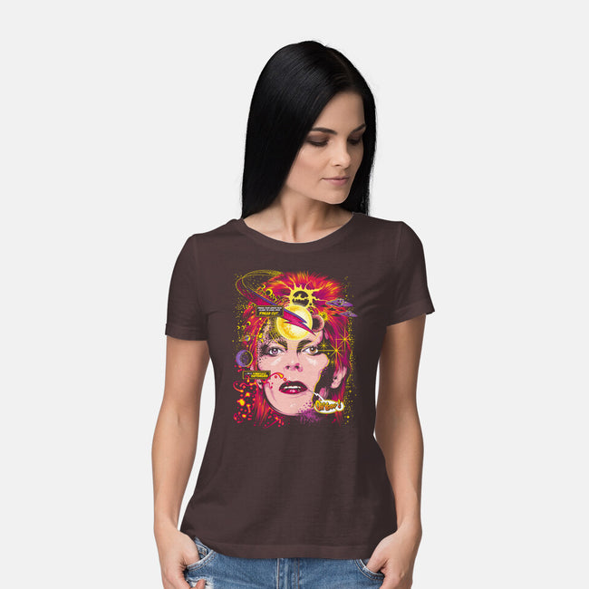 Space Face-womens basic tee-CappO