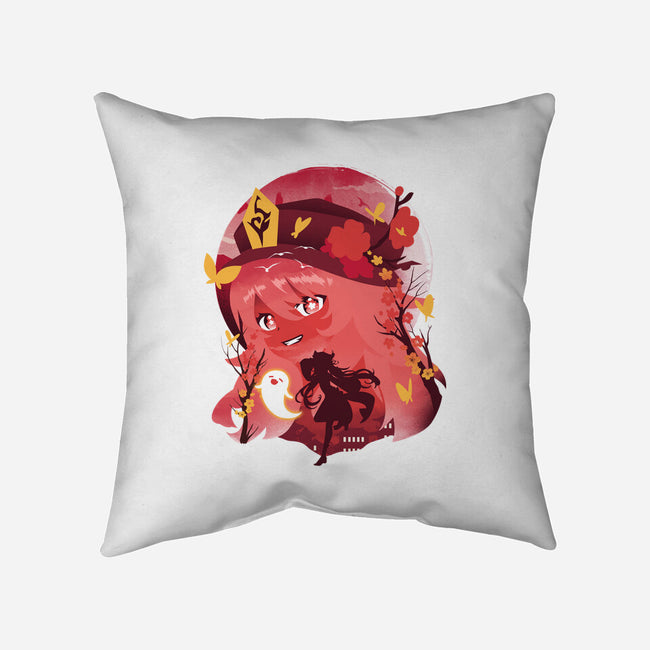 Hu Tao Ukiyo E-none removable cover throw pillow-dandingeroz
