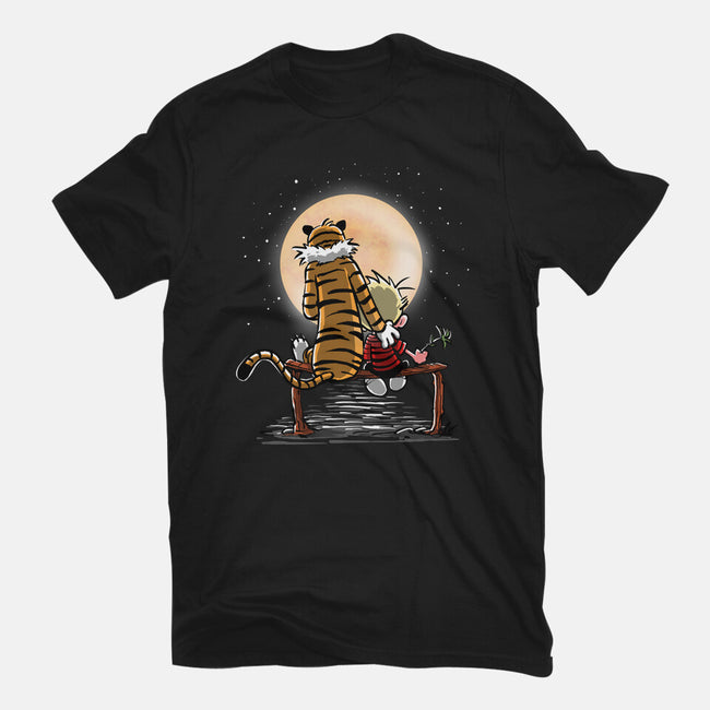 More Friends Gazing At The Moon-youth basic tee-zascanauta