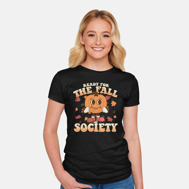 Ready For The Fall of Society-womens fitted tee-RoboMega