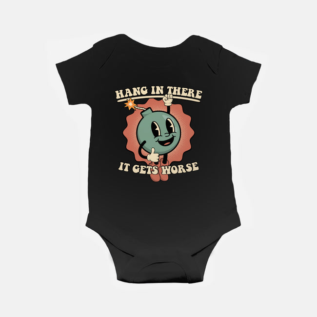 Hang In There-baby basic onesie-RoboMega