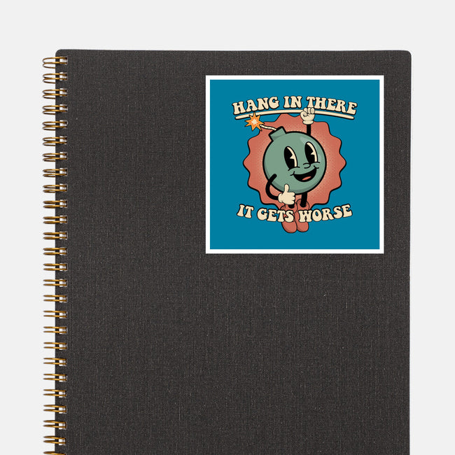 Hang In There-none glossy sticker-RoboMega