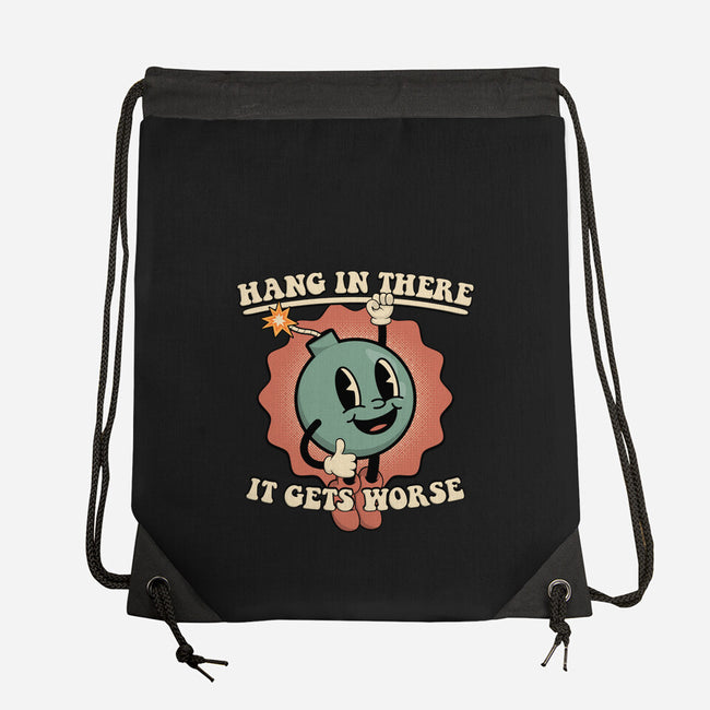 Hang In There-none drawstring bag-RoboMega