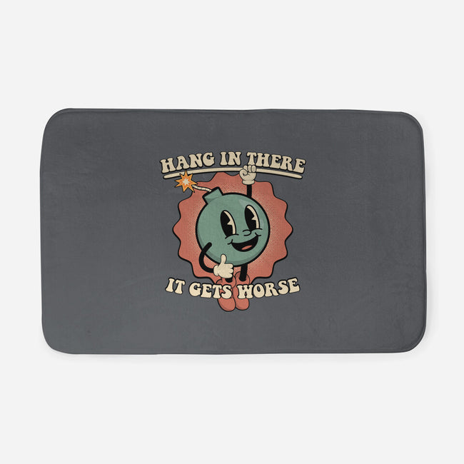Hang In There-none memory foam bath mat-RoboMega