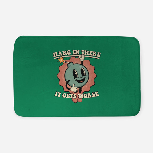Hang In There-none memory foam bath mat-RoboMega