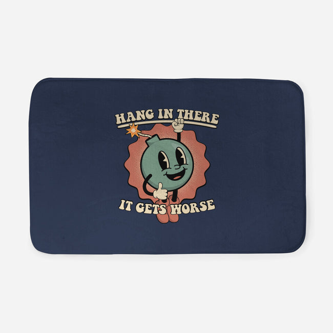 Hang In There-none memory foam bath mat-RoboMega