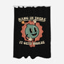 Hang In There-none polyester shower curtain-RoboMega