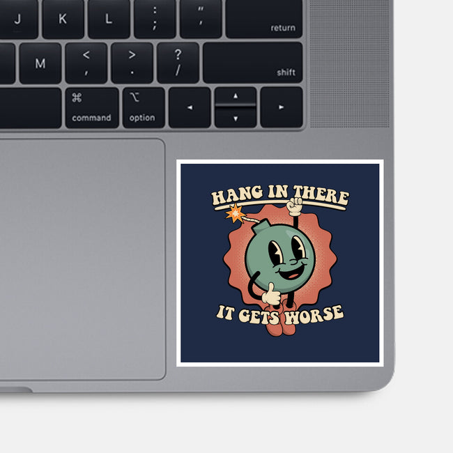 Hang In There-none glossy sticker-RoboMega