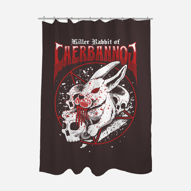 Killer Rabbit-none polyester shower curtain-Logozaste