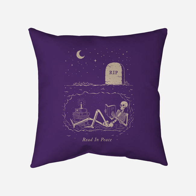 Read In Peace-none removable cover throw pillow-dfonseca