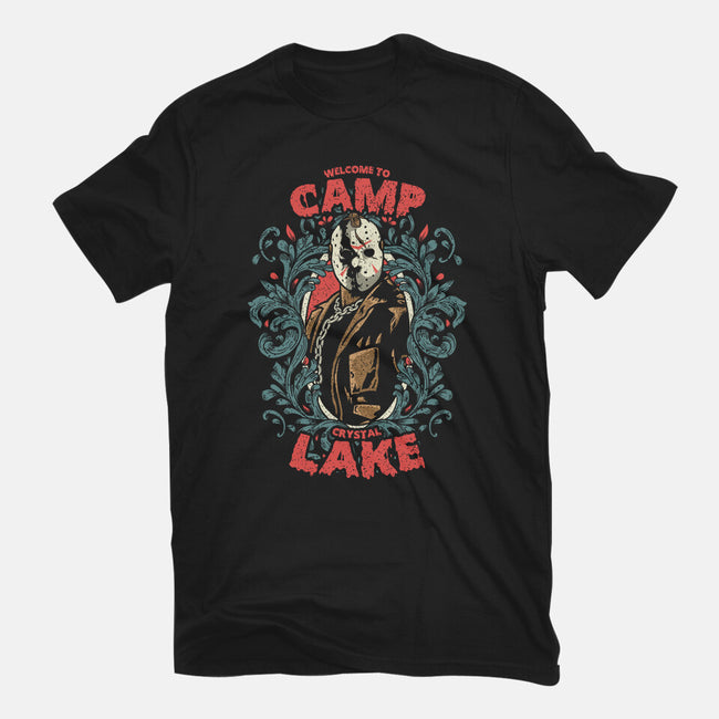 Welcome To Camp Crystal Lake-womens fitted tee-turborat14