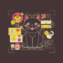 Japanese Cat Graph-none removable cover w insert throw pillow-tobefonseca