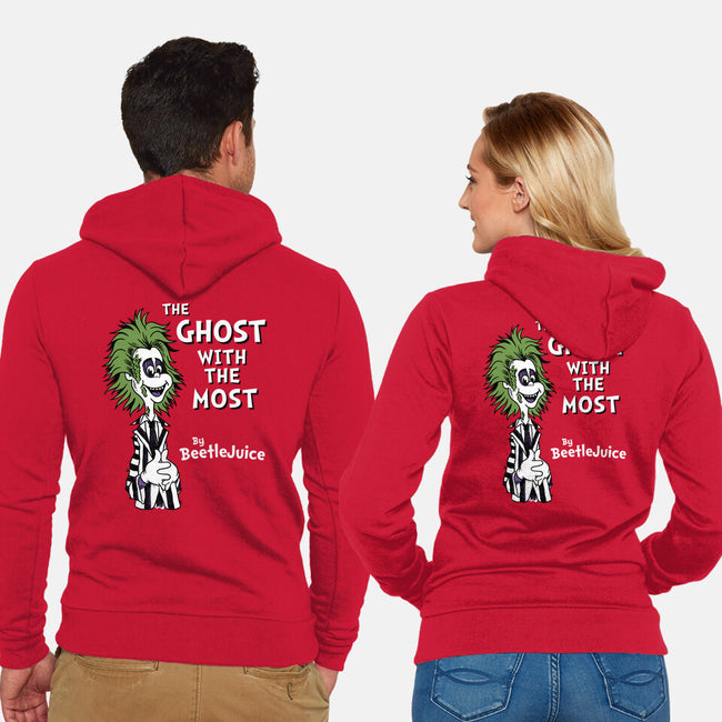 Ghost With The Most-unisex zip-up sweatshirt-Nemons