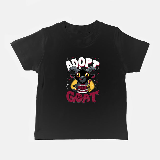 Adopt A Goat-baby basic tee-Nemons