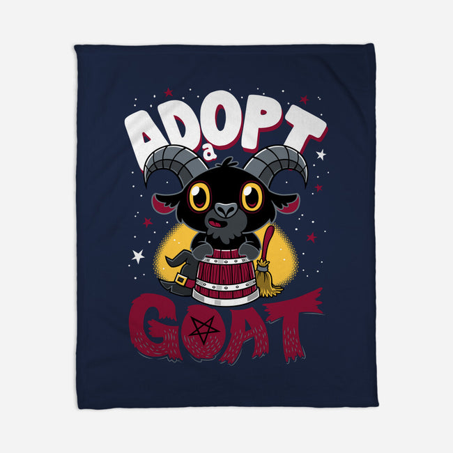 Adopt A Goat-none fleece blanket-Nemons
