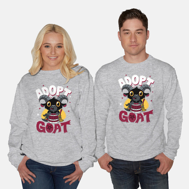 Adopt A Goat-unisex crew neck sweatshirt-Nemons