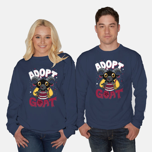 Adopt A Goat-unisex crew neck sweatshirt-Nemons