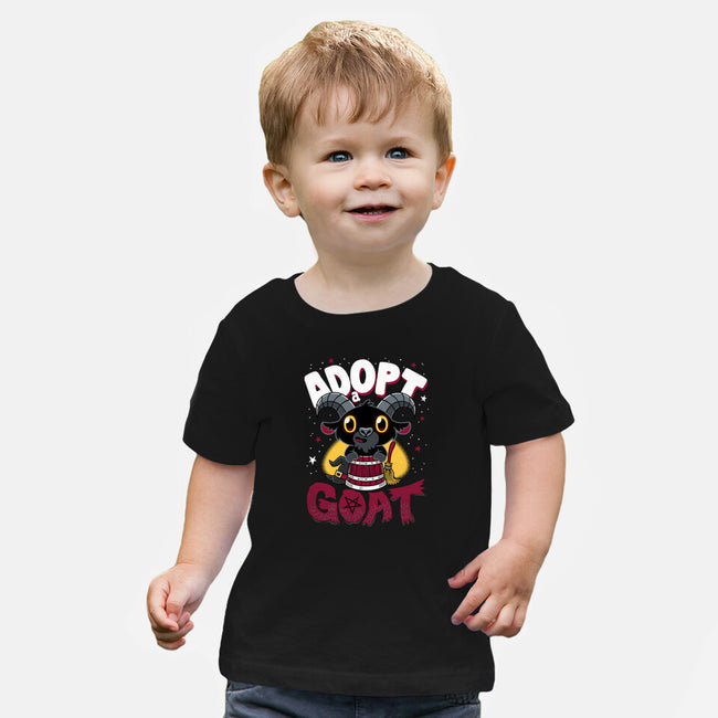 Adopt A Goat-baby basic tee-Nemons