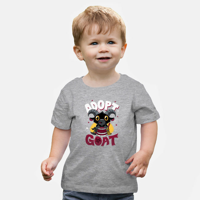 Adopt A Goat-baby basic tee-Nemons