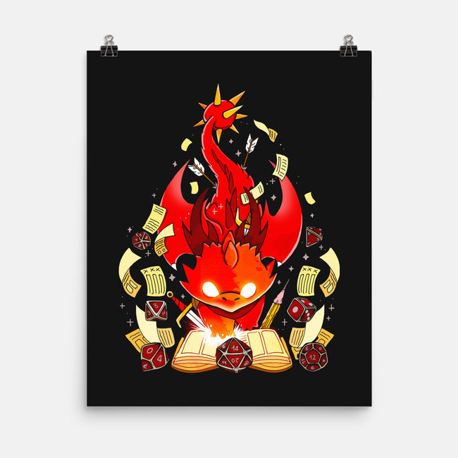 Dragon Set Dice-none matte poster-Vallina84
