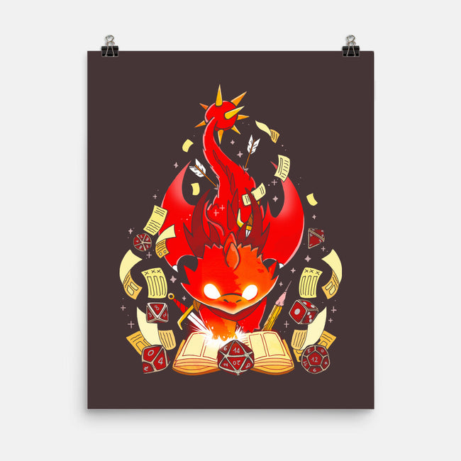 Dragon Set Dice-none matte poster-Vallina84