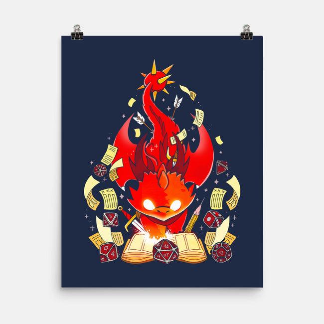 Dragon Set Dice-none matte poster-Vallina84