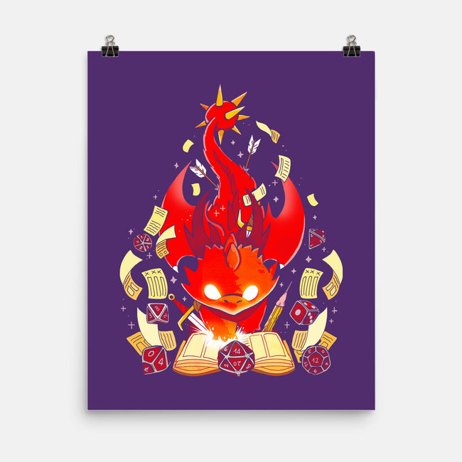 Dragon Set Dice-none matte poster-Vallina84