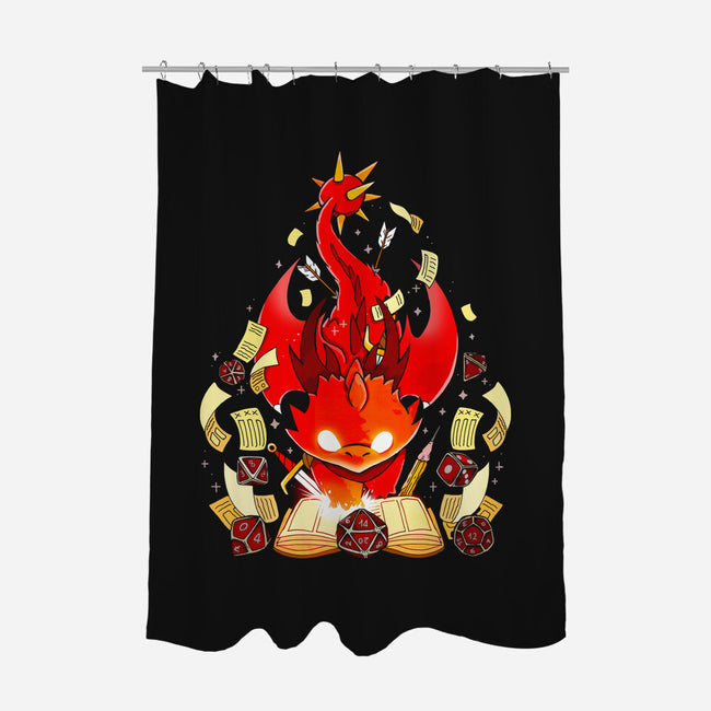 Dragon Set Dice-none polyester shower curtain-Vallina84
