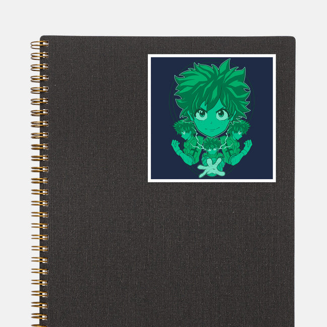 Green Hero-none glossy sticker-Astrobot Invention