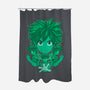 Green Hero-none polyester shower curtain-Astrobot Invention