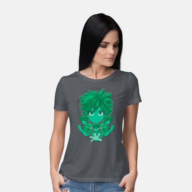 Green Hero-womens basic tee-Astrobot Invention