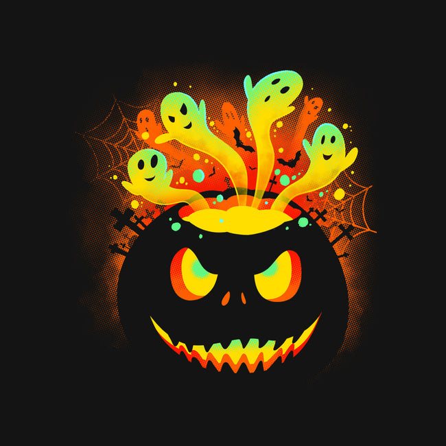 Pumpkin Ghosts-none memory foam bath mat-erion_designs