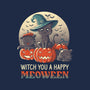 Witch You A Happy Meoween-none polyester shower curtain-koalastudio