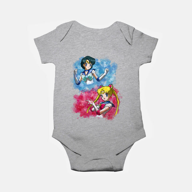 Moon And Mercury-baby basic onesie-nickzzarto