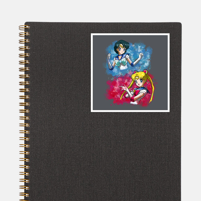 Moon And Mercury-none glossy sticker-nickzzarto