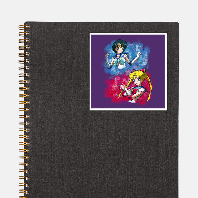 Moon And Mercury-none glossy sticker-nickzzarto