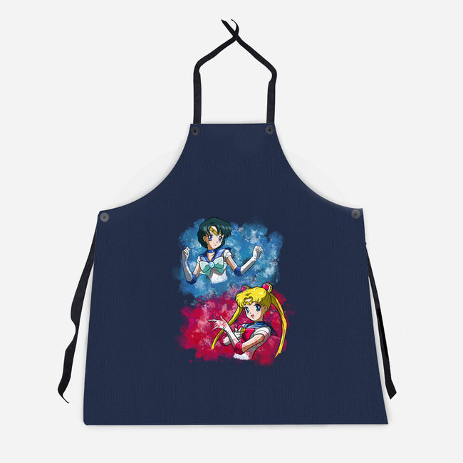 Moon And Mercury-unisex kitchen apron-nickzzarto