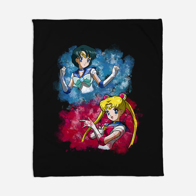 Moon And Mercury-none fleece blanket-nickzzarto