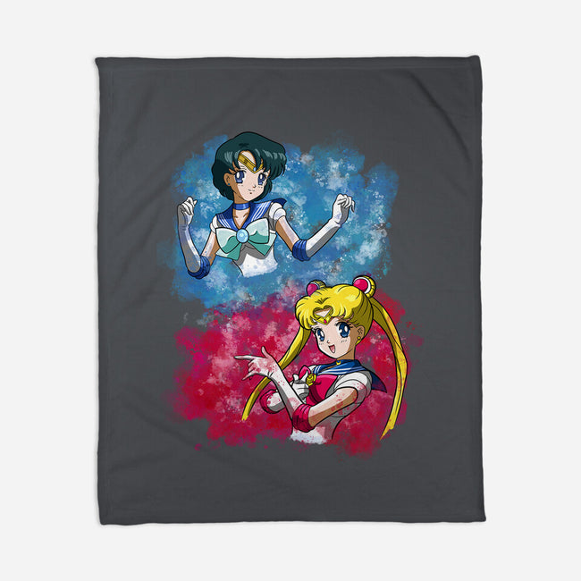 Moon And Mercury-none fleece blanket-nickzzarto