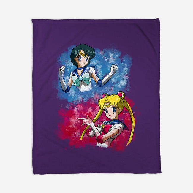 Moon And Mercury-none fleece blanket-nickzzarto