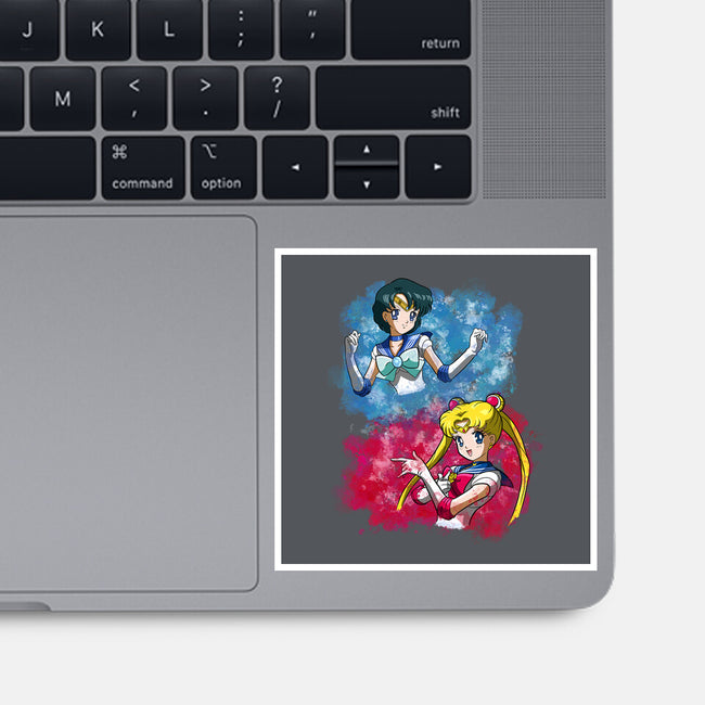 Moon And Mercury-none glossy sticker-nickzzarto