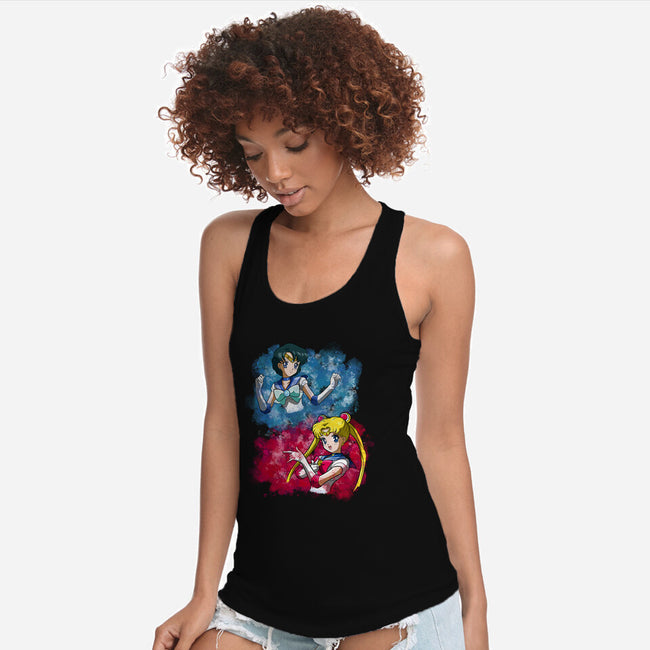Moon And Mercury-womens racerback tank-nickzzarto
