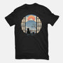 Coffee Cat In Mt. Fuji-mens premium tee-vp021