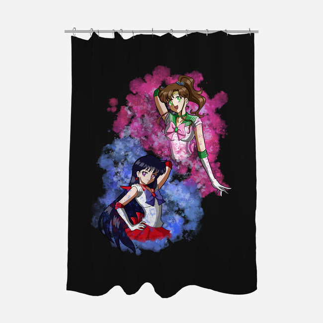 Mars And Jupiter-none polyester shower curtain-nickzzarto