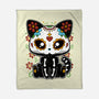 Dia De Los Gatos Muertos-none fleece blanket-retrodivision