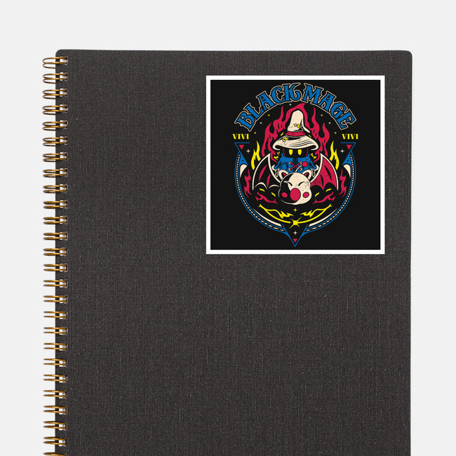 Black Mage And Kupo-none glossy sticker-Logozaste
